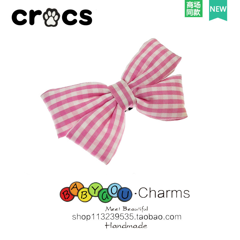 Jibbitz Crocs Charm Shoe Buckle Croc Cute Plush Accessories Crocs Girls Shoe Accessories 3D Pink Bow