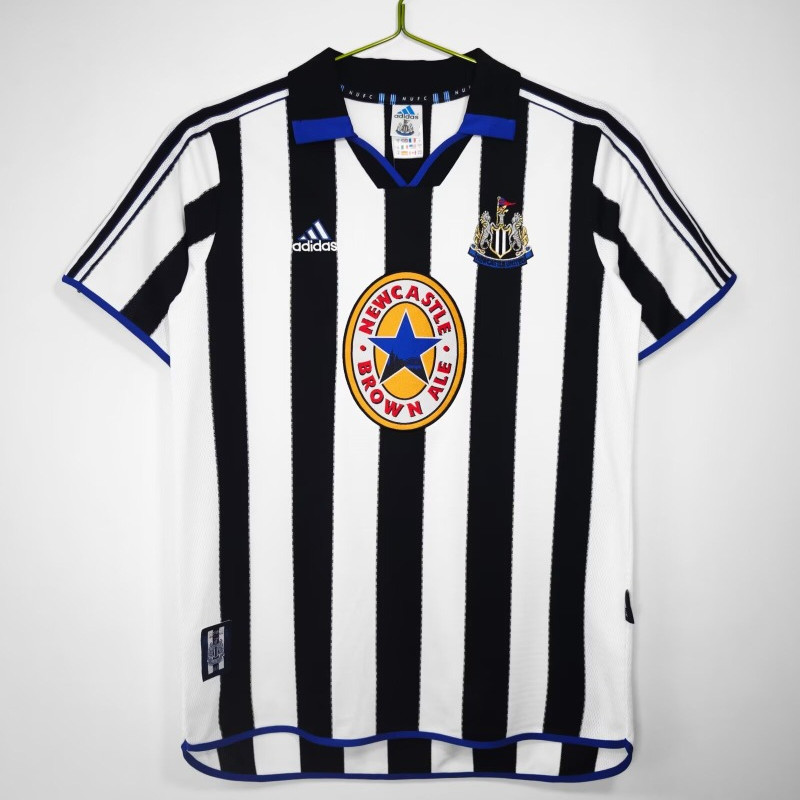 1999/00 Newcastle Home Vintage Jersey S-XXL คุณภาพสูงแขนสั้นเสื้อแห้งเร็วกีฬาฟุตบอลด้านบน AAA