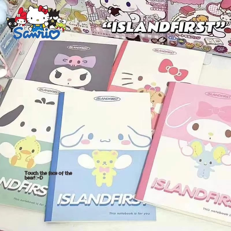 อะนิเมะ Kawaii Sanrio Kuromi โน้ตบุ๊ค Cinnamoroll My Melody สาวนักเรียนการ์ตูน B5 ไดอารี่เครื่องเขียนของขวัญ