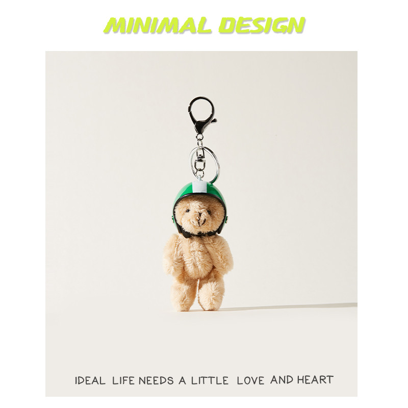 2024 หมวกกันน็อคแฟชั่นเกาหลีหมีพวงกุญแจจี้แฟชั่น