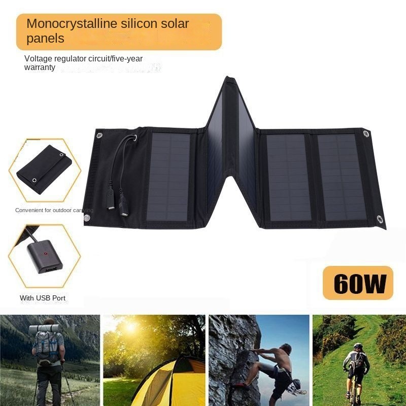 30w กันน้ํา Monocrystalline Silicon Solar Charging Board Outdoor Power แบบพกพาพับ Power Bank Fast Charge เซลล์ตาแมว