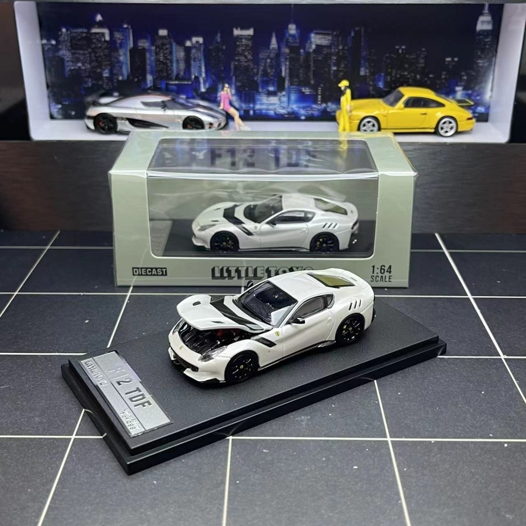 Little Toy 1:64เฟอร์ราลี F12 TDF V12โลหะผสมสีขาวโมเดลรถหล่อของเล่นรถคอลเลกชันของขวัญวันเกิด