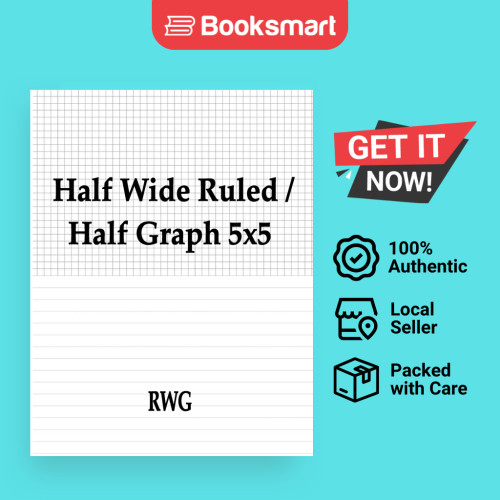Half Wide Ruled Half Graph 5x5 - ปกอ่อน - อังกฤษ - 9781684119561