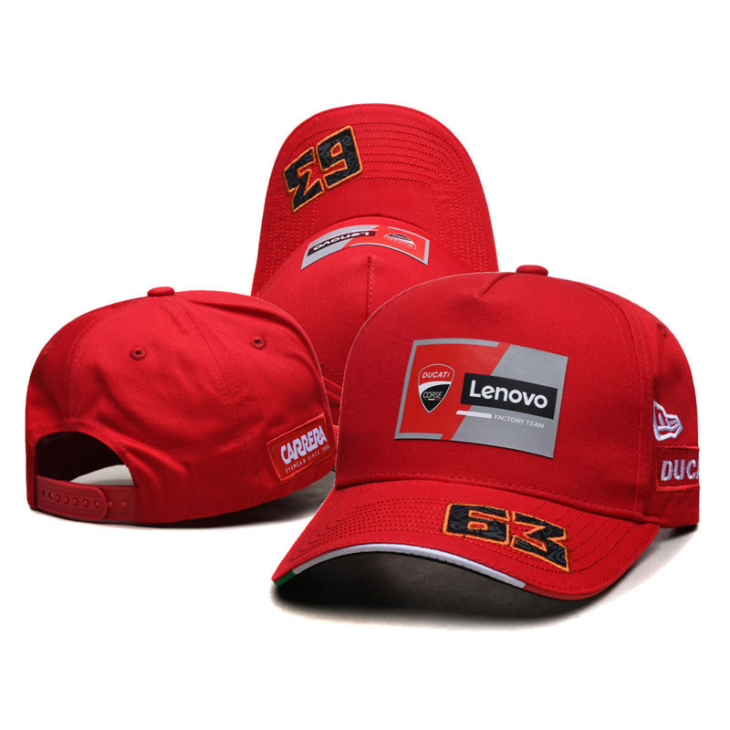 Lenovo Ducati Corse 63 Francesco Bagnaia MotoGP Racing Hats สําหรับผู้ชายและผู้หญิง