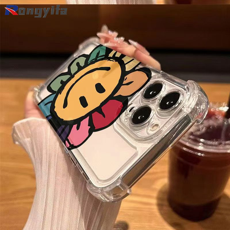 น่ารักสีสันดอกทานตะวันเคสโทรศัพท์สําหรับoppo A91 A31 A9 A5 2020 A7 A5S A12 A3S A12E R17 A79 F11 Pro F7 A83 F5 F1S A57 A39 A37 A37 ปกการ์ตูน Neo 9 นุ่มReno
