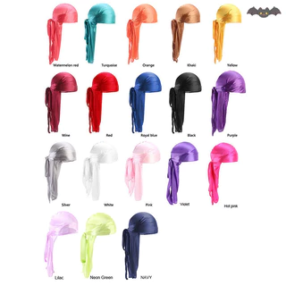 [PE] Unisex ผู้ชายผู้หญิง Durag Headwear หมวกผ้าไหมโจรสลัดห่อหมวก TH