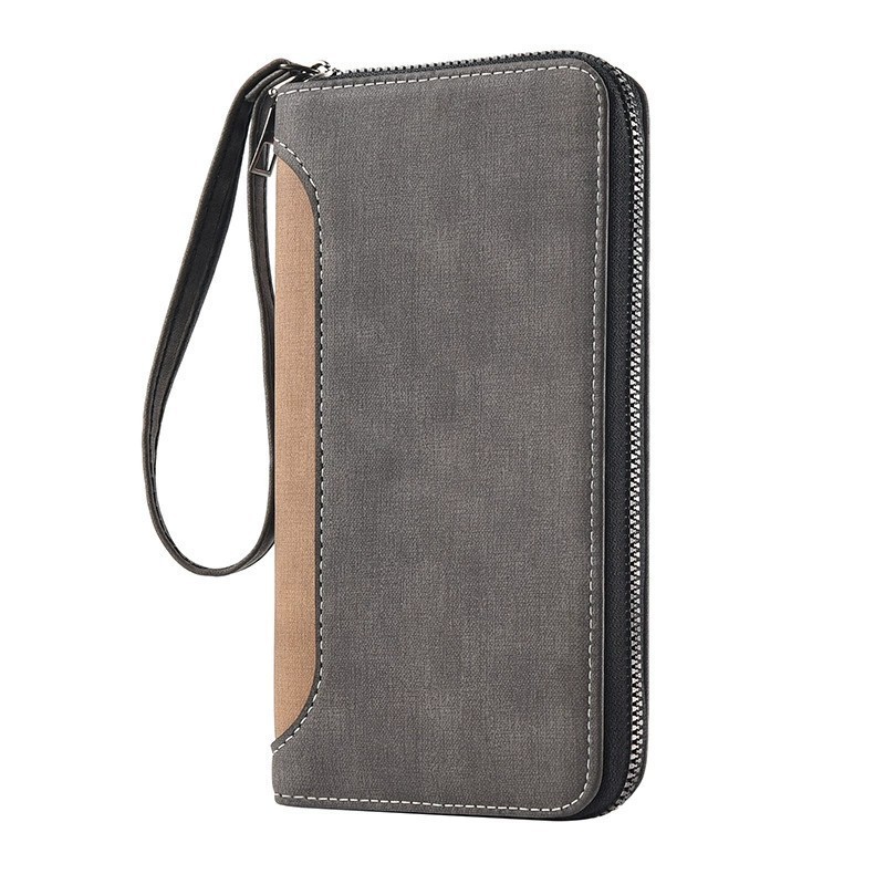 bag_1(BAG2191) กระเป๋าสตางค์ใบยาวผู้ชาย เป็นหนังPUมีซิป