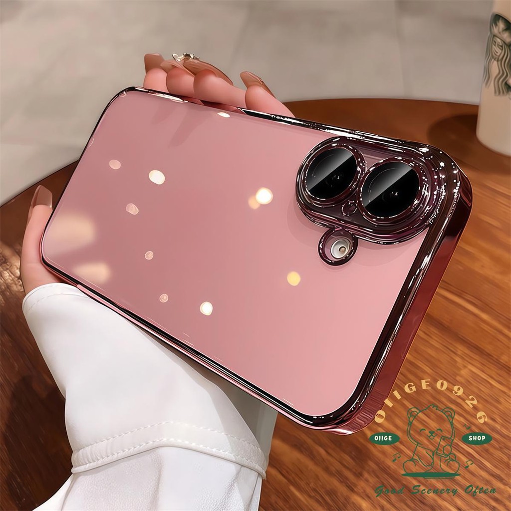 ชุบโปร่งใสเคสโทรศัพท์ iphone16 Pro Max 15 14 13 12 11 เคสสําหรับ iPhone XR/XS เคสซิลิโคนนิ่ม TPU กันกระแทก