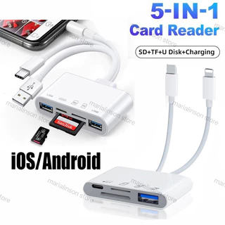 5 in 1 SD Card Reader For i-Phone i-Pad Type C Camera Photo Adapter Micro SD TF Card Camera Viewer