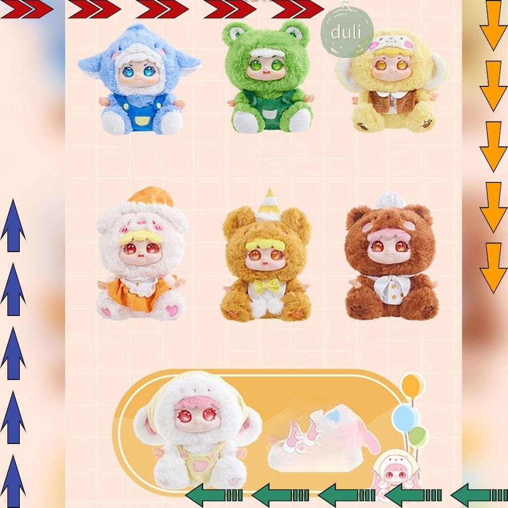 DUILIAN Zoo PARTY Series ตุ๊กตาตุ๊กตากล่องตาบอดใหม่อินเทรนด์เล่นตุ๊กตา Nooki ZOO PARTY Series ตุ๊กตาสัตว์ตัวเลขกล่องตาบอด