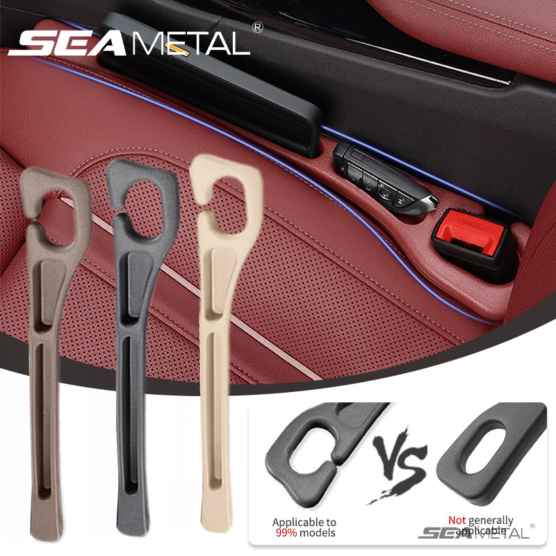 Seametal 2 ชิ้นรถที่นั่ง Gap Filler Strip ที่นั่งยืดหยุ่นด้านข้าง Seam Leak-proof Plug Strip Universal Car Seat รอยแยกบรรจุ Storage