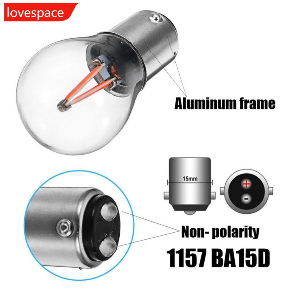 LOVESPACE 1 PC 1157 12V BA15D COB LED รถย้อนกลับสํารองไฟท้ายไฟเบรคหลอดไฟ F6G1