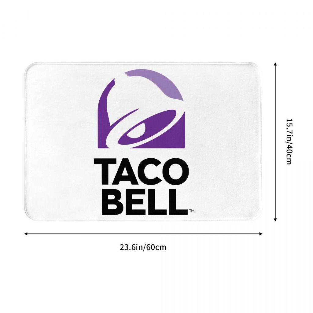 Taco Bell โลโก้ห้องน้ํา Flannel พรมปูพื้นห้องน้ําห้องน้ํา Anti-Slip เท้าประตูดูดซับน้ํา Quick-Drying
