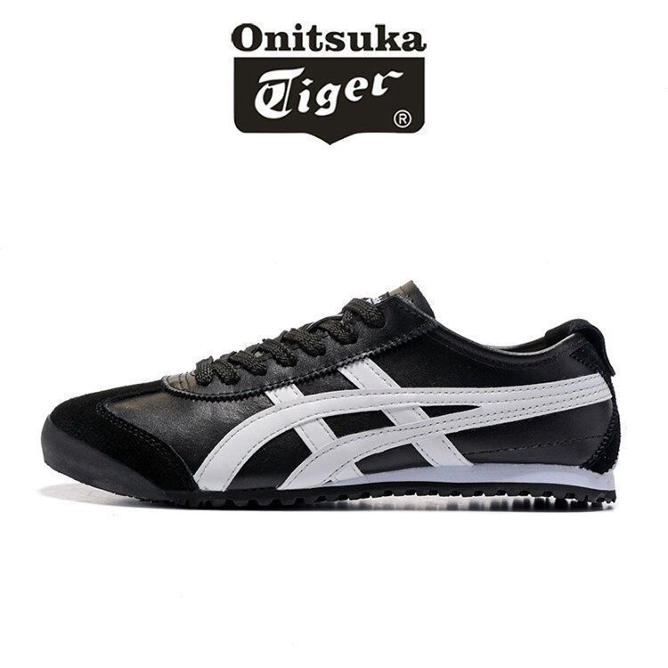 Asics Onitsuka Tiger MEXICO 66 outdoor Shoes sneakers For Men Casual Shoes Black and White Leather R