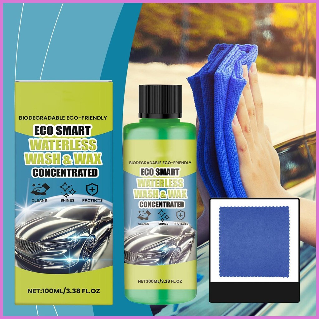 สําหรับยานยนต์ที่สุด Car Wax Kit 100ml Waterless Car Wash Wax Kit Car Detailing Accessories Car yiku