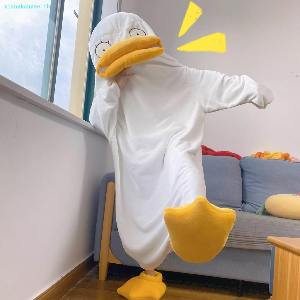 Is On Sale Ready To Ship Diamond Warm Pajamas Mascot Costume Elizabeth Duck Cosplay Costume Anime Du