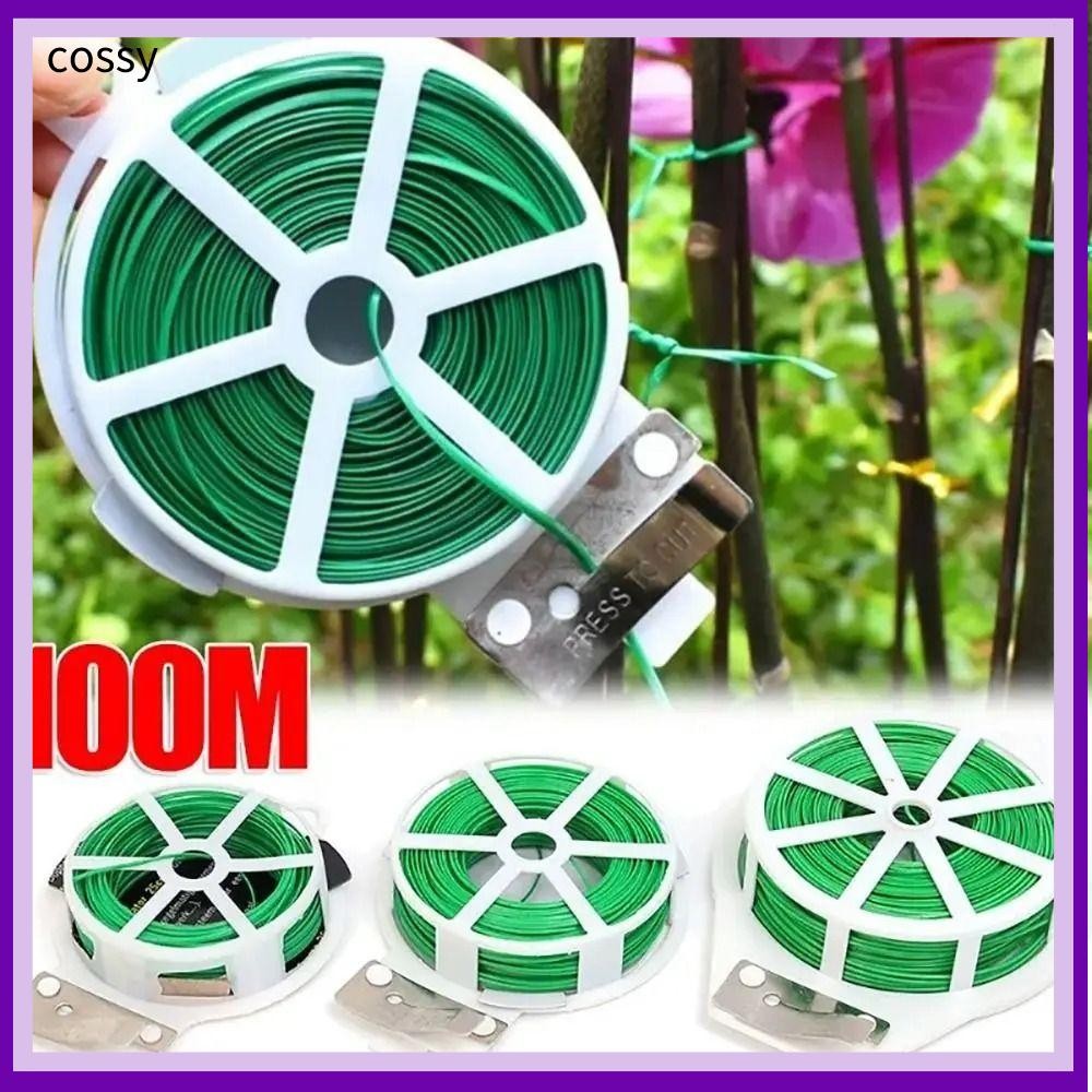 คอสซี่ สายรัดพืช 50/100/200 เมตร สําหรับปีนเขาและพยุงต้นไม้ เทปห่วงเหล็ก รองรับการผูกและมัดพืช