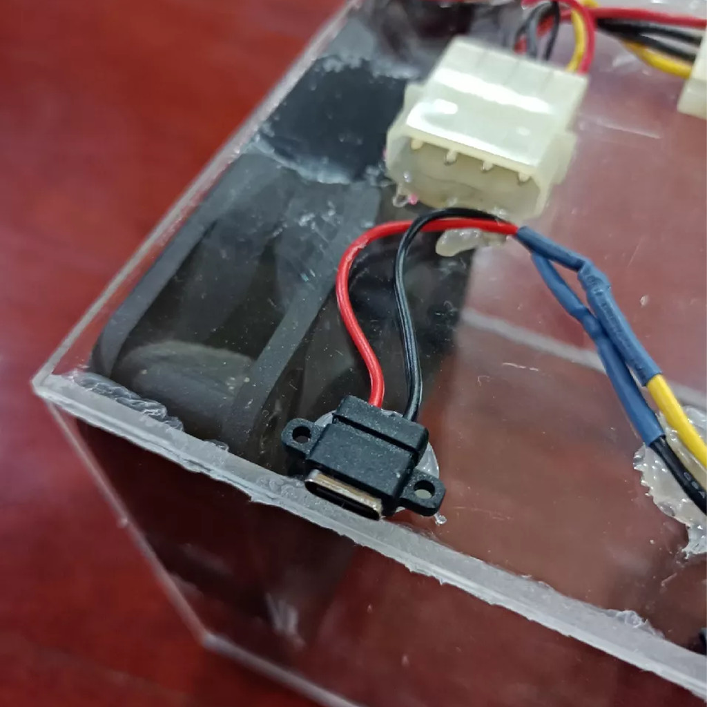 ซ็อกเก็ตตัวเมีย TYPE-C 2P กันน้ํา พร้อมสายตะกั่วเชื่อม socket สกรูยึดซ็อกเก็ตชาร์จสองด้าน