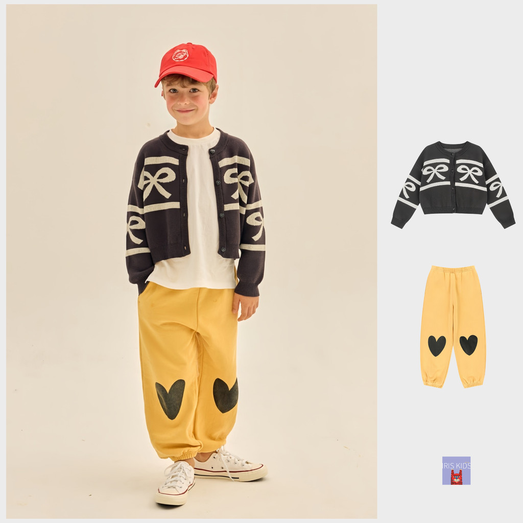 พร้อมส่ง「สินค้าลิขสิทธิ์แท้」 IRIS KIDS 24ss l IKJ24921-IKP24922 Pine heart jacket/pant เสื้อผ้าเด็ก เสื้อเเขนยาว กางเกง