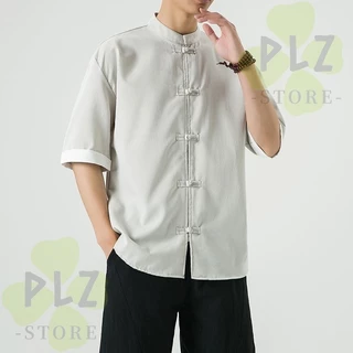 ทังทังทังชายเสื้อผ้าชายกี่เพ้าเสื้อผู้ชาย เสื้อผู้หญิง ผู้ ถัง ฮันฟู samfuสไตล์จีนรสสูทปุ่มผ้าลินินสไตล์สามไตรมาสแขนผ้าฝ้ายผ้าลินิน