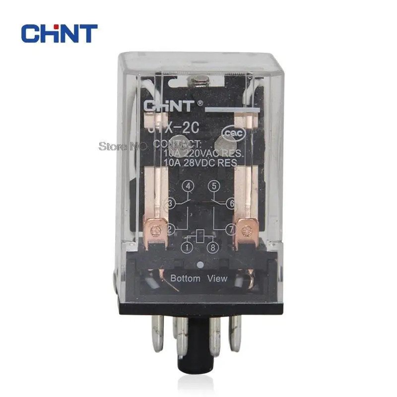 Chint CHNT รีเลย์แม่เหล็กไฟฟ้าขนาดเล็ก 8 Pins JTX-2C 24V 220V 2NO+2NC JTX 2C 220V JTX 2C -DC24V JTX 