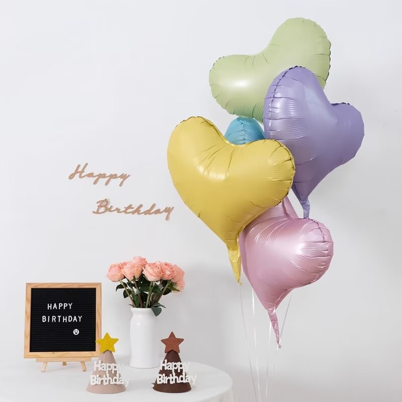[พร้อมส่ง]ลูกโป่งฟอยล์หัวใจ ขนาด 20นิ้ว มีหลายสี ตกแต่งปาร์ตี้ พร็อพถ่ายรูป