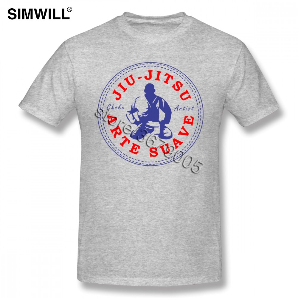 Vintage Jiu Jitsu เสื้อยืดบุรุษฤดูร้อนผ้าฝ้าย 100% BJJ เสื้อยืดรอบคอแขนสั้นบราซิล jiu-jitsu T เสื้อ