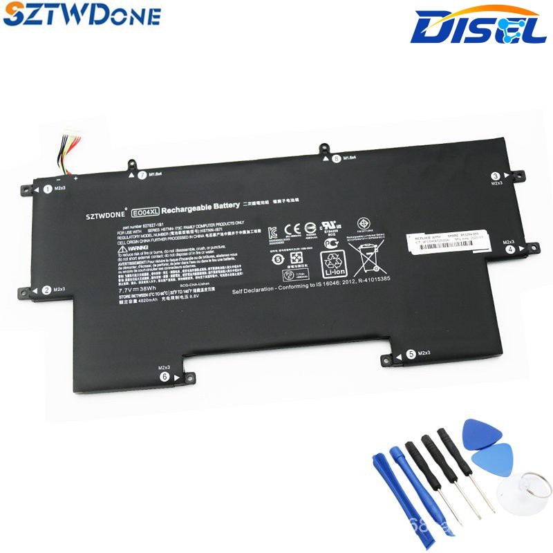 ✿Sztwdone แบตเตอรี่แล็ปท็อป eo04xl สำหรับ HP EliteBook Folio G1 HSTNN-I73C HSTNN-IB7I 827927-1b1 828