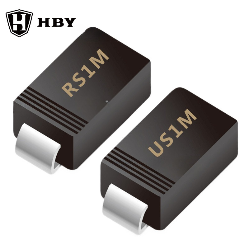 100 ชิ้น ไดโอดเรียงกระแส SMD FR107 HER107 RS1M US1M SMA ฟื้นตัวเร็ว