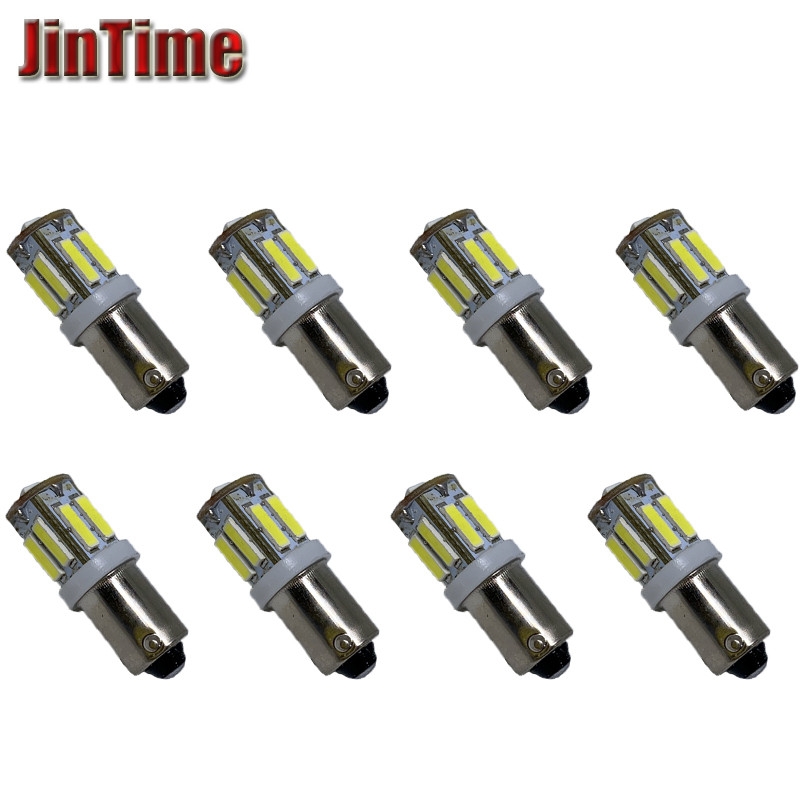 Y2x BA9S W5W 7020 10SMD 10 Smd รถ T10 LED เปลี่ยนย้อนกลับแผงโคมไฟหลอดไฟสีขาวสำหรับ Clearance อ่านไฟ1