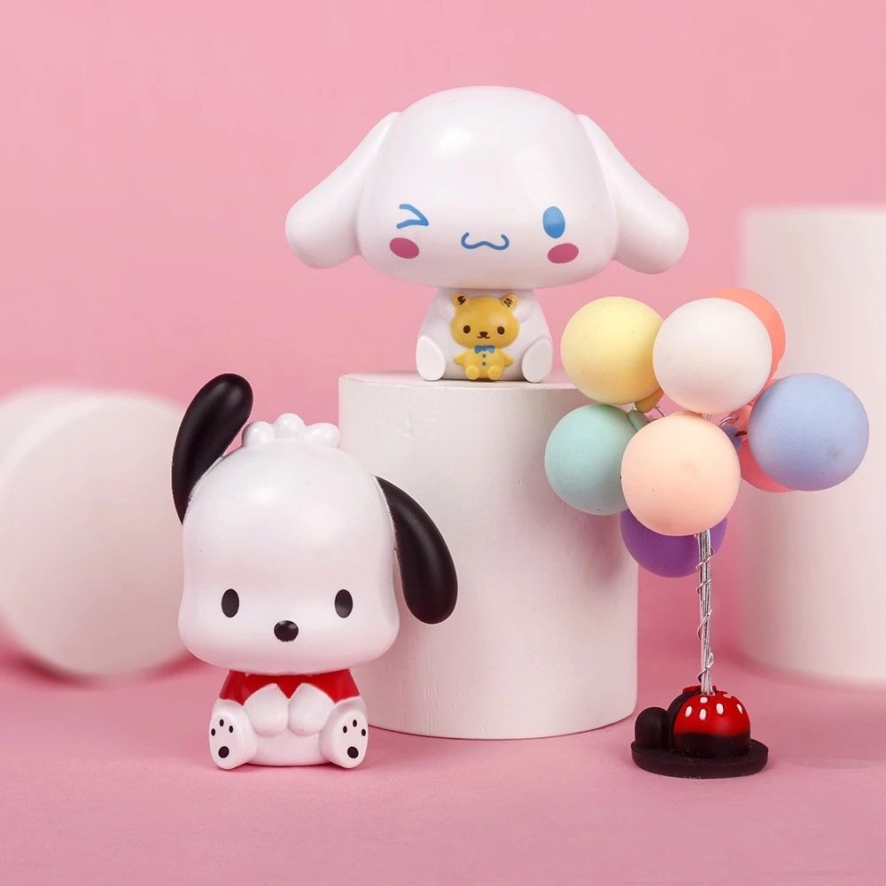 Kuromi / Cinnamoroll / Pachacco ตุ๊กตาหัวใหญ่ ท็อปเปอร์เค้ก thumbnail 6