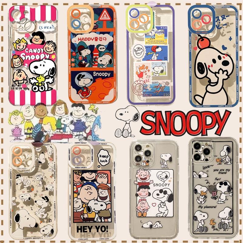 น่ารัก Snoopy อะนิเมะการ์ตูนสําหรับ Samsung Galaxy A06 A05 A05S A14 A15 A33 A73 A34 A35 A12 S20 A7 2018 Angel Eyes โปร่งใสแฟชั่นเคสโทรศัพท์
