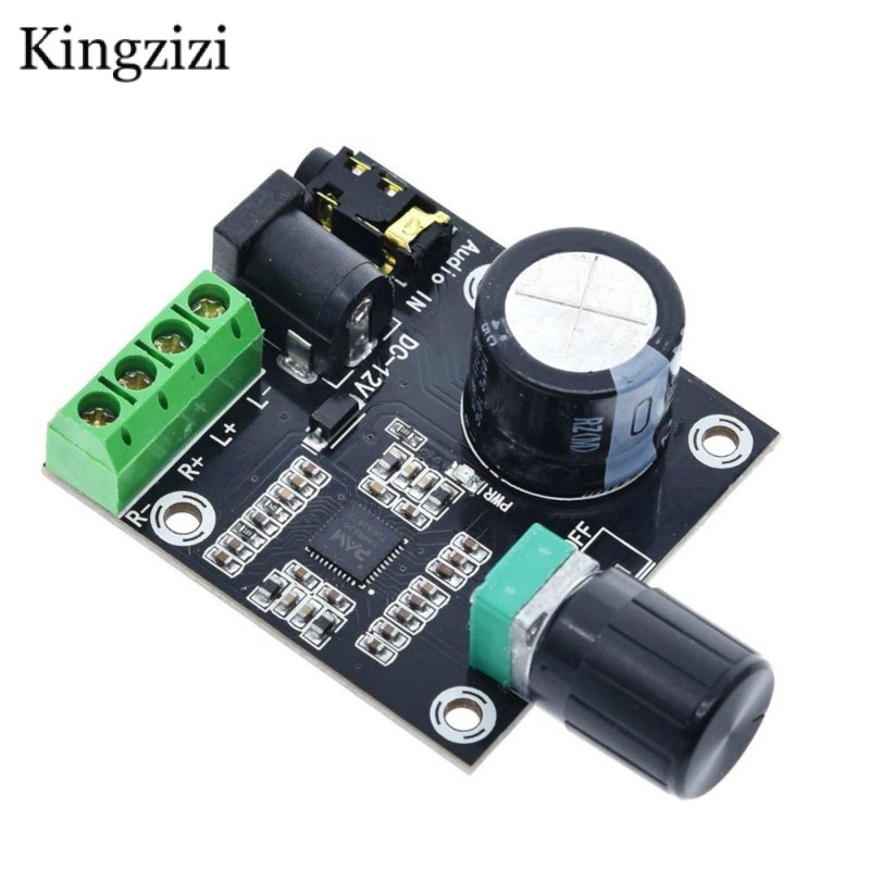 2 x 15W PAM8610 Class D บอร์ดขยายเสียงดิจิตอล Dual Power 12V