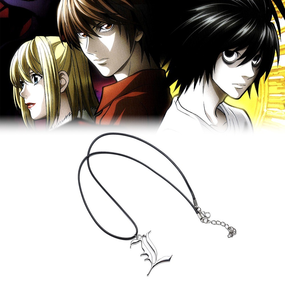 อะนิเมะ Death Note สร้อยคอตัวอักษร L Yagami Light Ryuk จี้ฮาโลวีนชายหญิงคอสเพลย์ Prop อุปกรณ์เสริมของขวัญ
