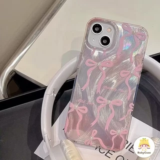 ผีเสื้อโบว์โรแมนติกสด เคส IPhone 13 11 15 Pro Max 7 8 Plus 12 14 Pro Max 14 11 12 Pro XR XS MAX X SE 14 Plus