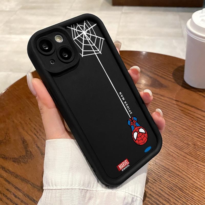 เหมาะสำหรับ Realme C2 2019 2020 C20 C12 C15 C11 2021 C17 C20A C21 กรณีโทรศัพท์มือถือกันกระแทกเคส Cute Spiderman