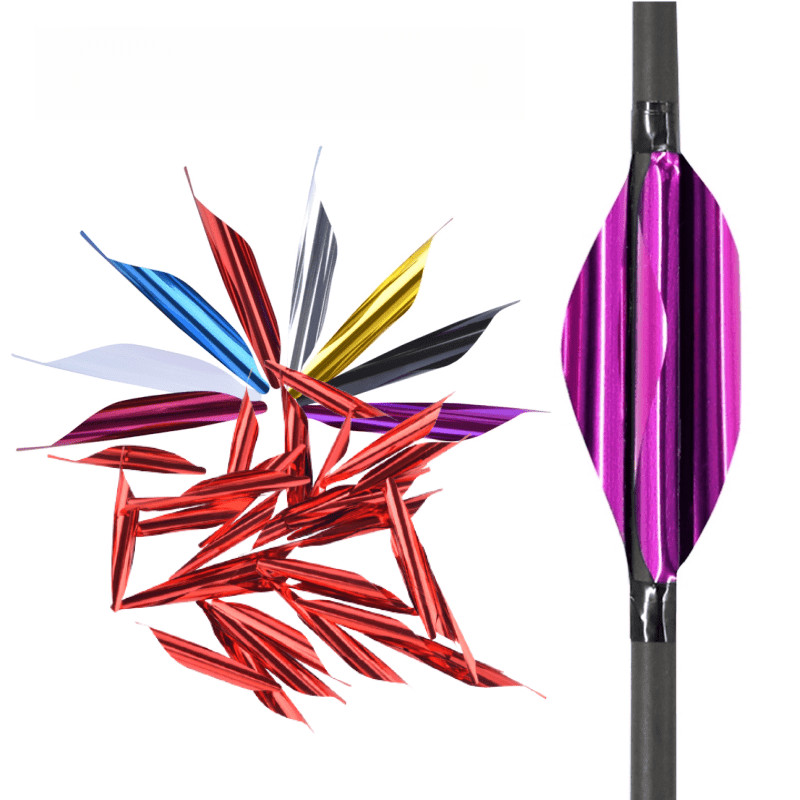คันธนูและลูกศรเกลียวขนนก amier ไฟเบอร์กลาสอลูมิเนียมลูกศรขนโค้งผสม50ชิ้น