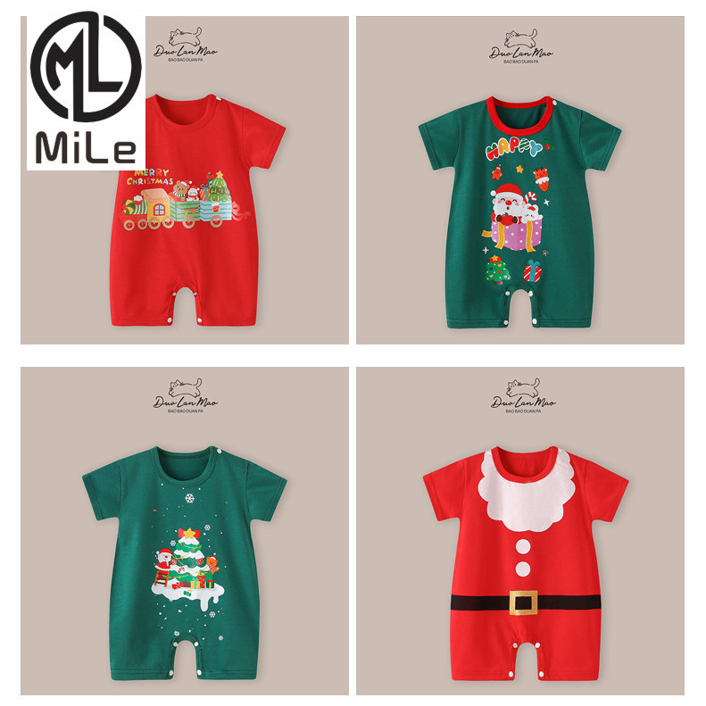 [ML] 59-90 ซม.ทารก Romper ฤดูร้อนสไตล์ใหม่เกาหลีรุ่นเด็กทารกสไตล์บางหญิงแขนสั้นทารกแรกเกิด Jumpsuit Romper