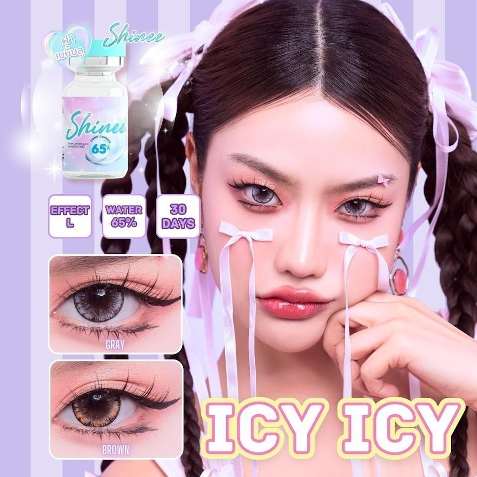 คอนแทคเลนส์[บิ๊กอาย] Icy Icy Brown / Gray (Shinee) ☁️ มี อย.ไทย