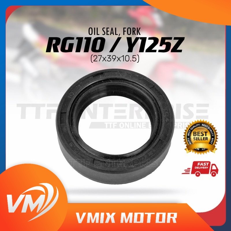 RG110 / Y125Z FORK ซีลน้ํามัน (27x39x10.5) ตราประทับน้ํามัน FORK SUSPENSION 51153-39140