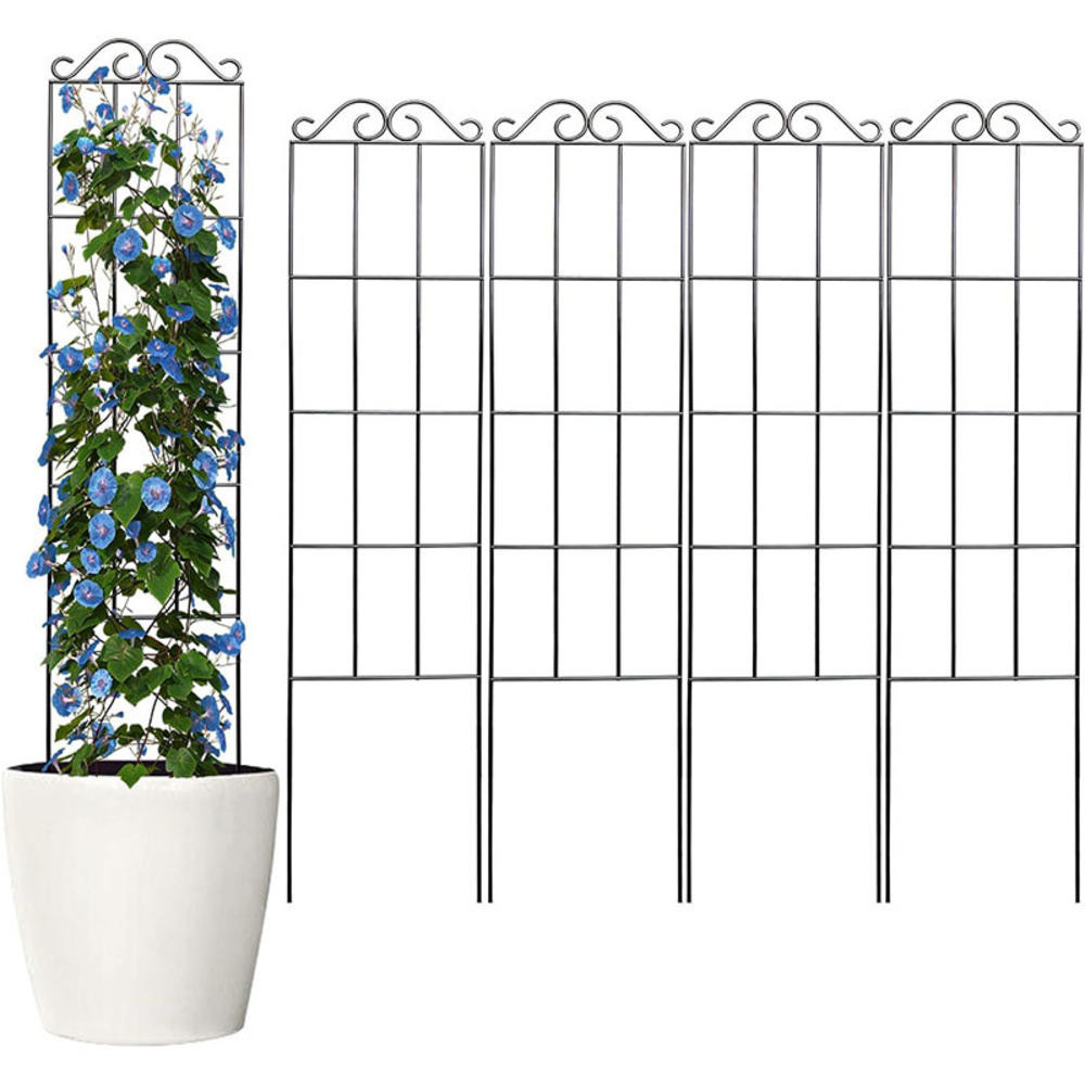 พืช Trellis สําหรับพืชปีนเขาในร่มกลางแจ้ง, สวน Trellis สําหรับกระถางต้นไม้ที่มีผูก, โลหะปีนเขาพืชสนั