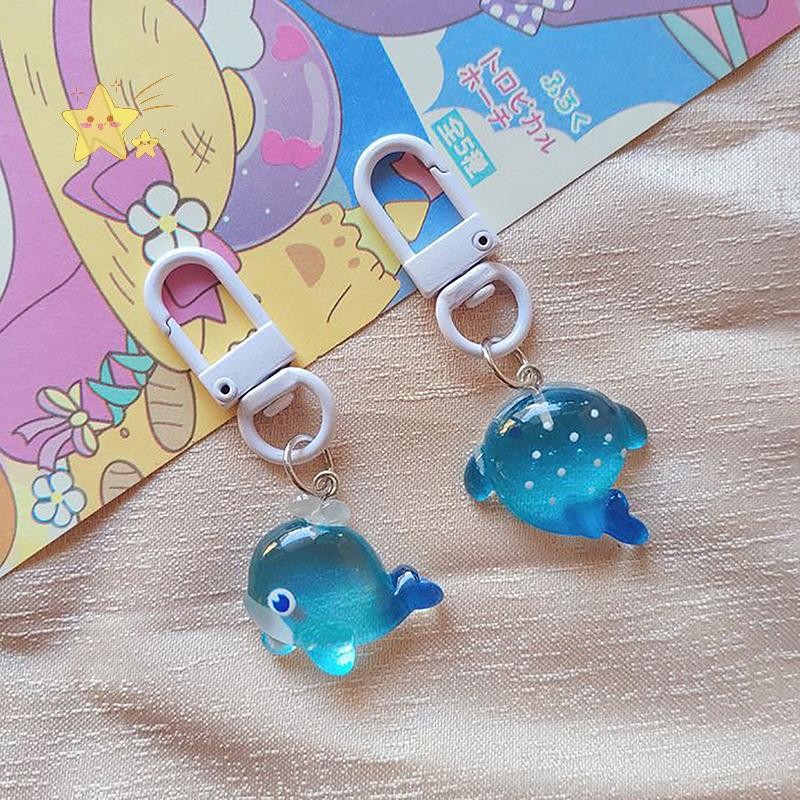 [JBTH] น่ารัก 3D Marine สัตว์ Seahorse Mermaid Whale ปลาดาว Sacquerade Ch เรซิ่นพวงกุญแจจี้กระเป๋าเครื่องประดับตลกอุปกรณ์เสริมของขวัญ [JB]