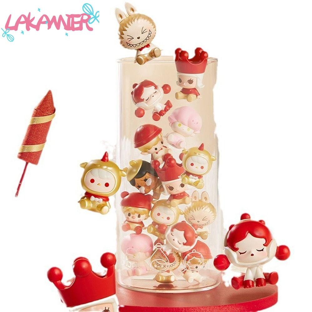Lakamiergd อะนิเมะการ์ตูนรูป, Labubu Dimoo Molly SP POPMART Pop Bean Box, แฟชั่นฟองสบู่นั่งท่าทาง Series กล่องน่ารักของเล่นสําหรับเด็ก