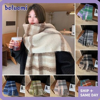 【⚡เวลาจำกัดราคาต่ำ】โบลูโอมิ ผ้าพันคอพู่ยาว,ผ้าพันคอผ้าขนแกะฤ…