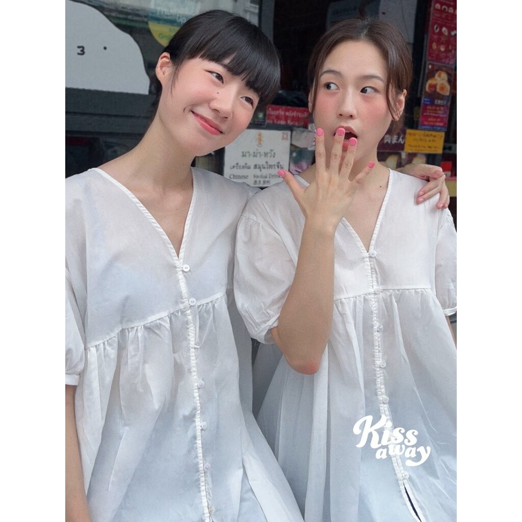 Abi เสื้อทรงโอเวอร์ไซต์ ผ้ามัสลิน ใส่สบาย ผ้าบางไม่ร้อน เหมาะกับหน้าร้อนบ้านเรา (307)