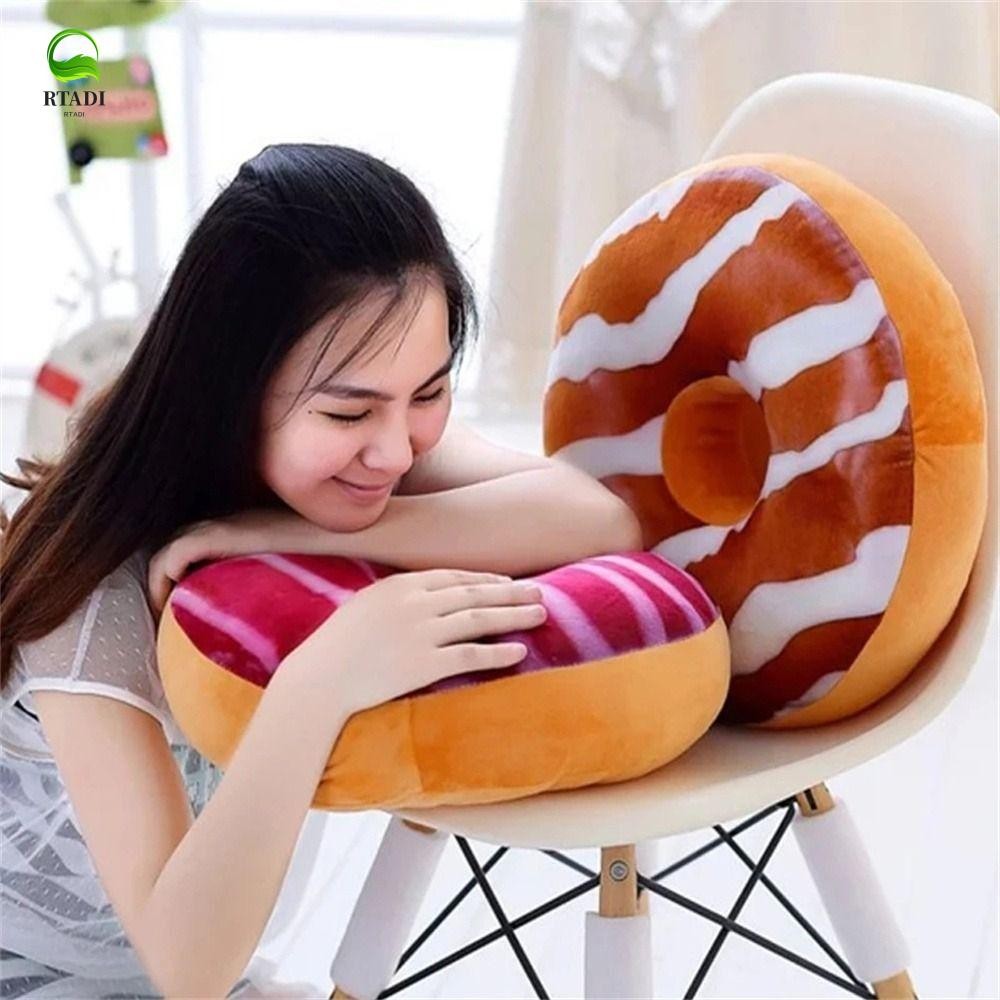 Rtadi หมอน Doughnut ของขวัญวันเกิดตุ๊กตาของเล่น Nap หมอนคริสต์มาสหมอนช็อกโกแลต Donut เบาะรองนั่ง