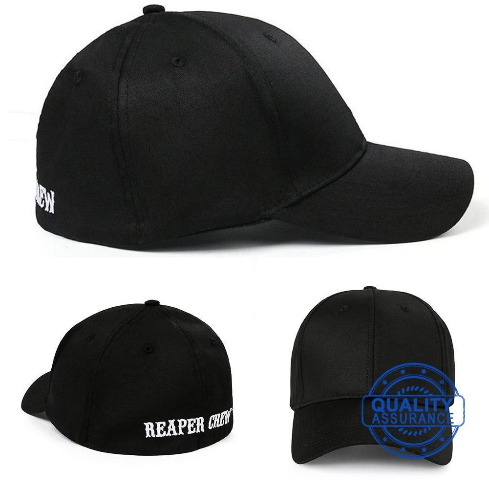 หมวกเบสบอลตัวอักษร Reaper Crew แฟชั่นสําหรับผู้ชายและผู้หญิงหมวกผ้าฝ้ายแท้เป็ด Y1p5