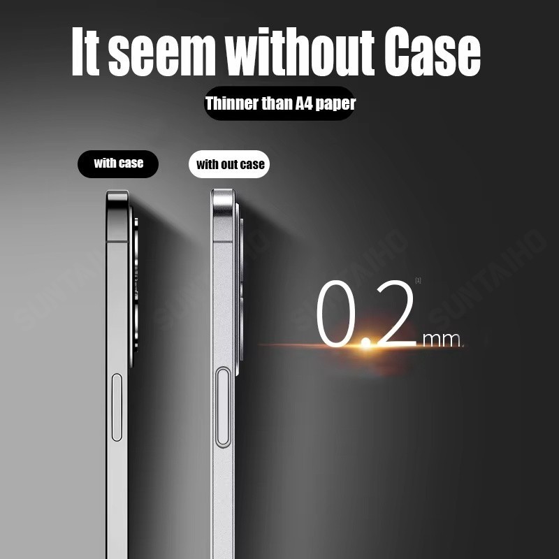 Suntaiho Ultra Thin Casing Matte Clear Black Anti Dirty Anti ลายนิ้วมือ IP กันกระแทก Premium Soft White เคสโทรศัพท์สําหรับ iPhone 16 15 14 13 12 11 Pro Max