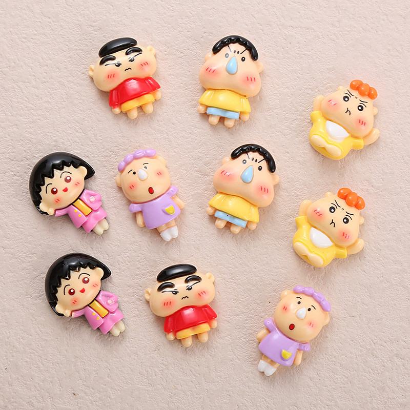 อุปกรณ์เรซิน DIY การ์ตูนหัวใหญ่ Shin-Chan Maruko DIY ครีมกาว Handmade กิ๊บติดผมเคสโทรศัพท์อุปกรณ์เสริมหัวเข็มขัดรองเท้า