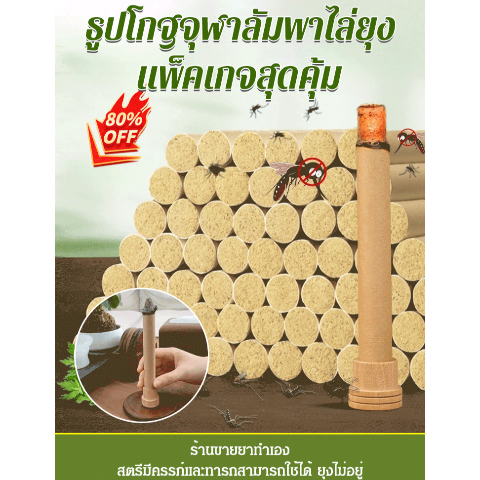 ธูปป้องกันยุงธรรมชาติสําหรับใช้งานในร่ม